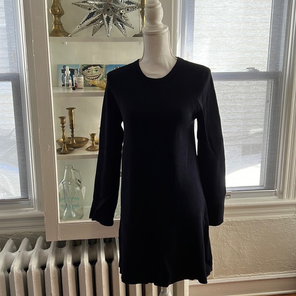 a line cocktail dress with short sleeves Poly USA 8960 Short Black Dress With Size:SM (7/8) mediterranean wedding See this short cocktail